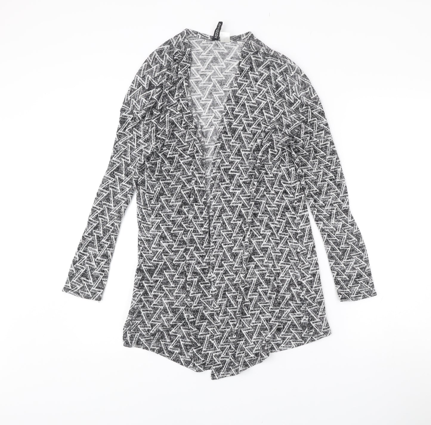 Divided Womens Grey XS Geometric Knit Long Sleeve Cardigan
