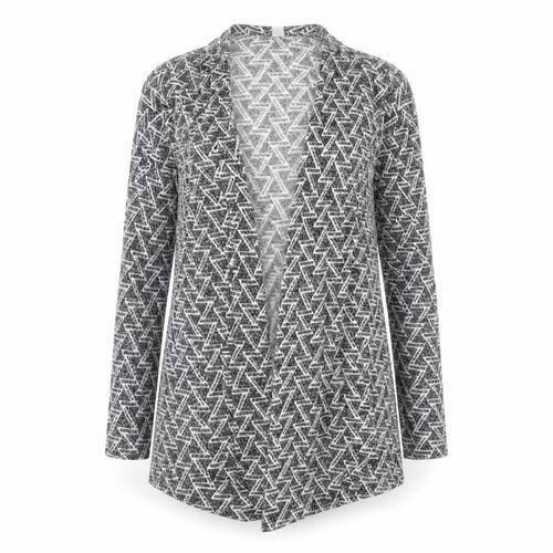Divided Womens Grey XS Geometric Knit Long Sleeve Cardigan