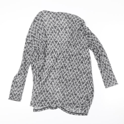 Divided Womens Grey XS Geometric Knit Long Sleeve Cardigan