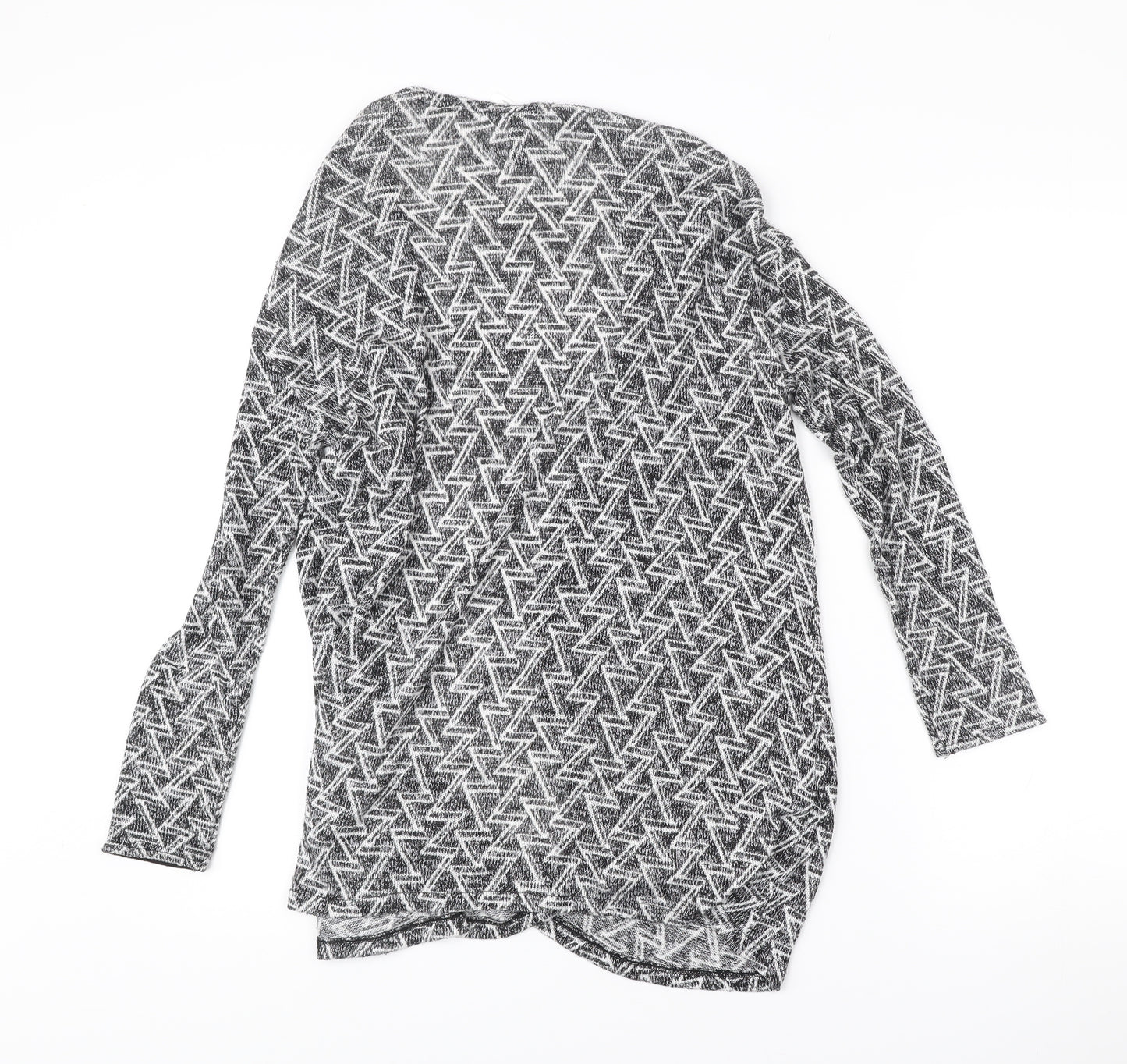 Divided Womens Grey XS Geometric Knit Long Sleeve Cardigan