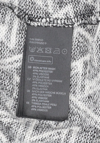 Divided Womens Grey XS Geometric Knit Long Sleeve Cardigan