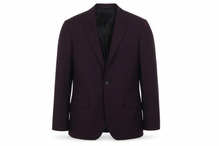 Front view of Reiss Men’s Purple Wool Slim Fit Blazer Jacket 40 Chest