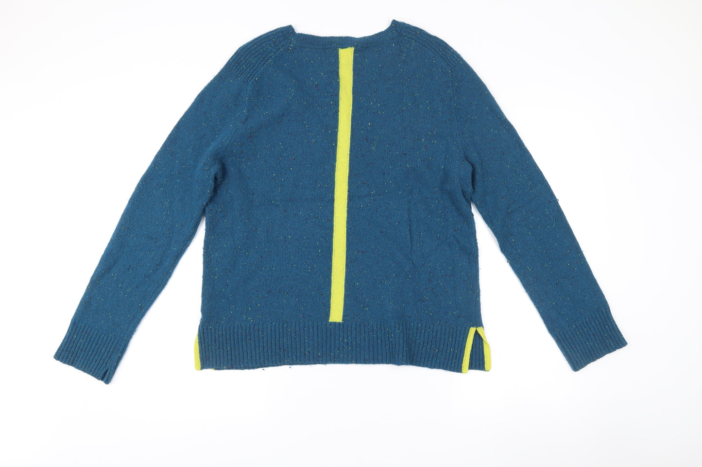 White Stuff Womens Blue Wool Alpaca Blend Jumper UK 14 Crew Neck