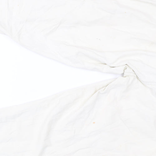 Elle Women White Chino Shorts M Regular Cotton Casual Zip