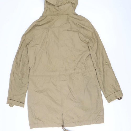 Atmosphere Women’s Beige Parka Jacket Size 8 Cotton Hooded Casual