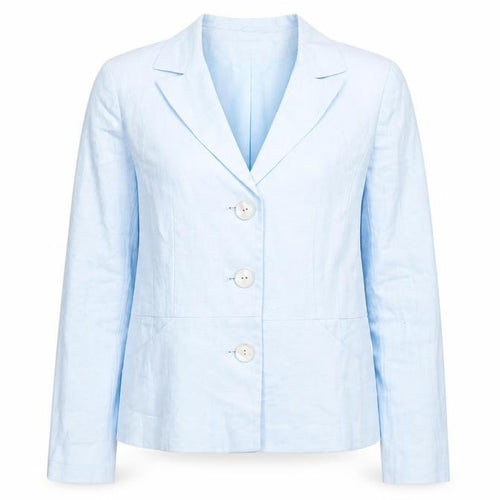 Kaliko Women’s Blue Linen Blazer Size 10 Workwear Jacket