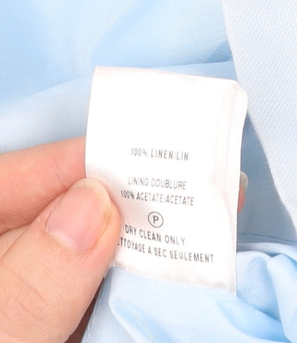 Kaliko Women’s Blue Linen Blazer Size 10 Workwear Jacket