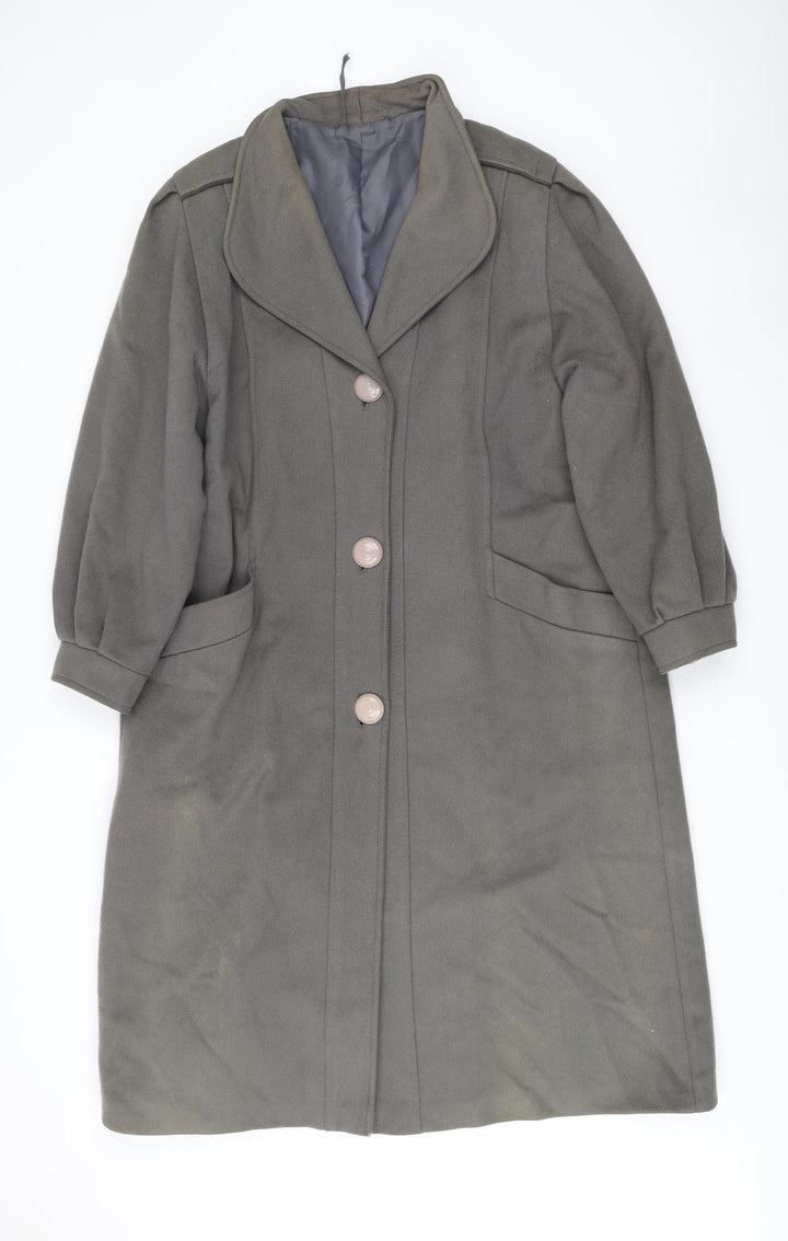 Marks and Spencer Men’s Grey Wool Overcoat Size 40 Classic