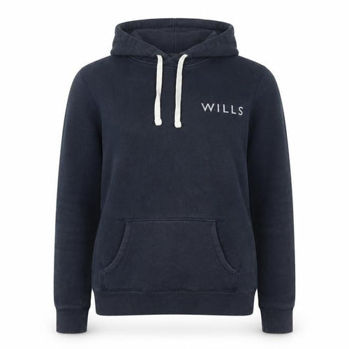 Jack Wills Womens Navy Blue Hoodie UK 10 Pullover Cotton Blend Logo