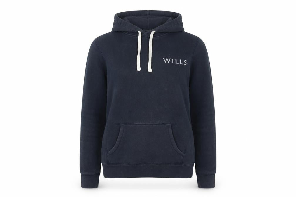 Jack Wills Womens Navy Blue Hoodie UK 10 Pullover Cotton Blend Logo