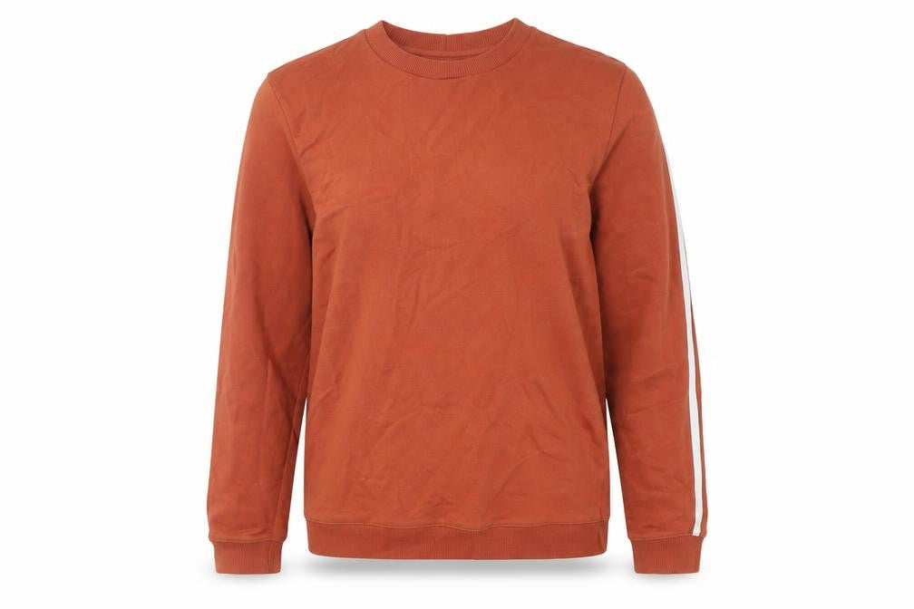 Front view of ASOS Women’s Rust Orange Crew Neck Sweatshirt UK 10 Cotton Blend