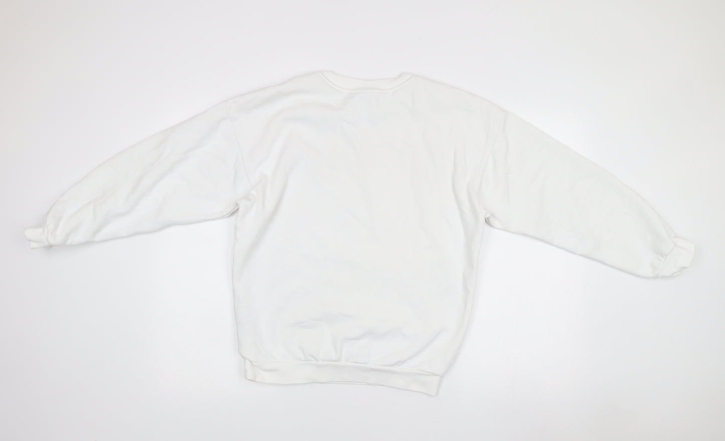 Adidas Womens White XS Pullover Logo Sweatshirt Long Sleeve