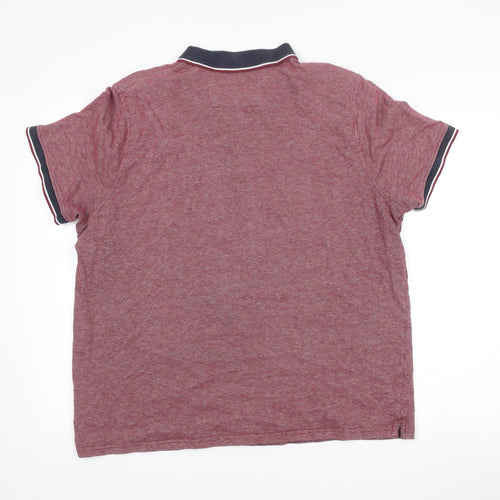 Maine New England Men's Red Cotton XL Classic Polo Shirt