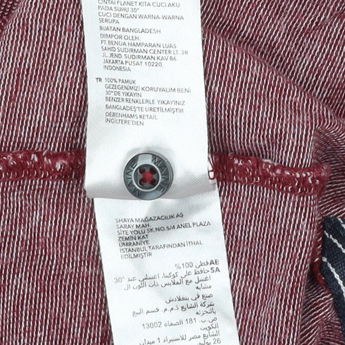 Maine New England Men's Red Cotton XL Classic Polo Shirt