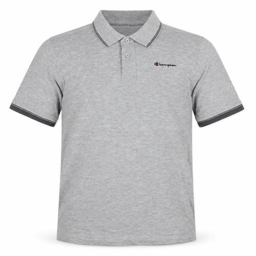 Champion Men’s Grey Polo Shirt L Regular Fit Short Sleeve