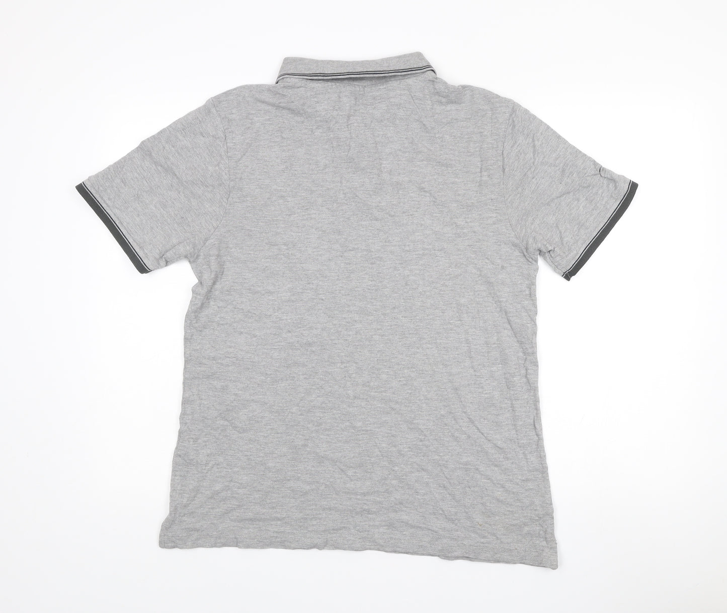 Champion Men’s Grey Polo Shirt L Regular Fit Short Sleeve