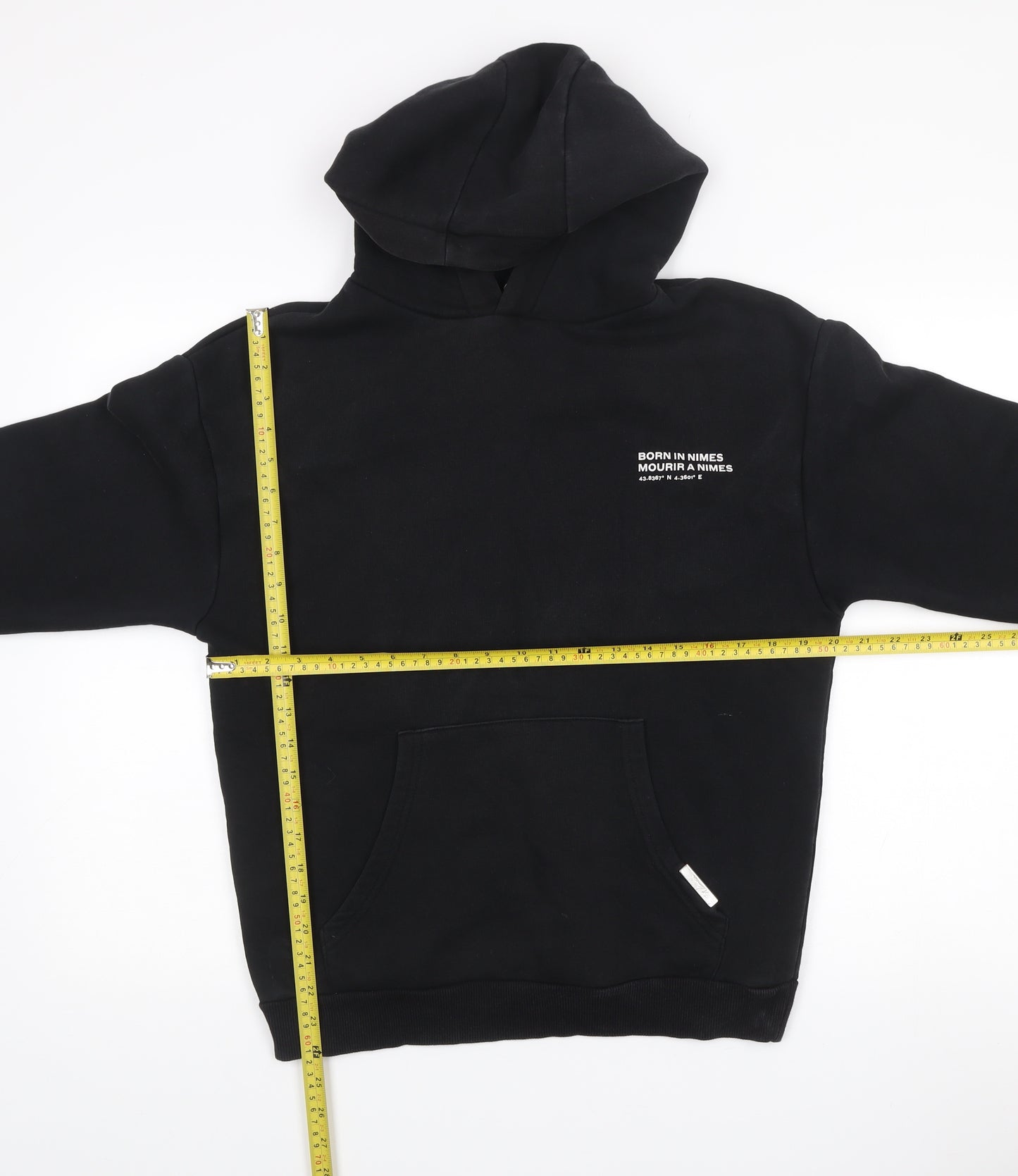 Nimes Men’s Black XS Pullover Hoodie Graphic Print Streetwear