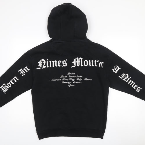 Nimes Men’s Black XS Pullover Hoodie Graphic Print Streetwear
