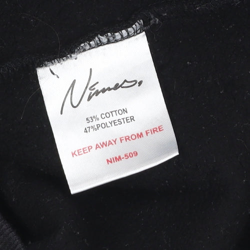 Nimes Men’s Black XS Pullover Hoodie Graphic Print Streetwear