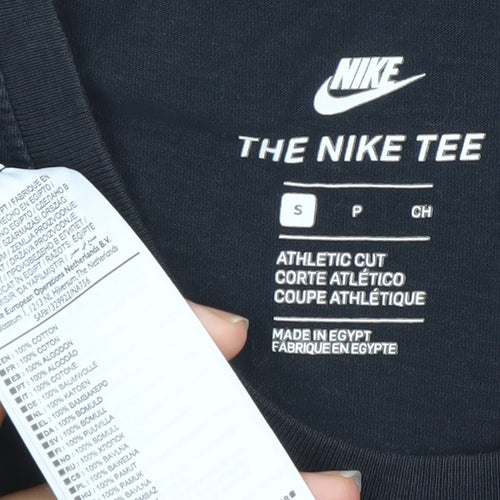 Nike Men's Black Small Athletic Fit Logo T-Shirt
