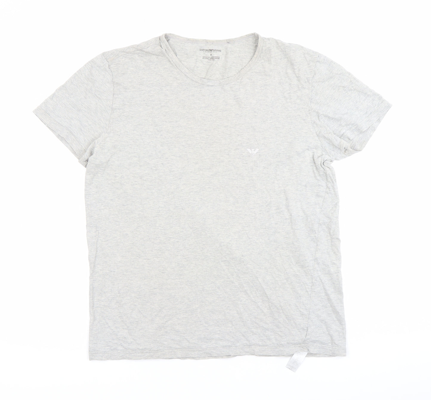 Emporio Armani Men Grey M Cotton Jersey Crew Neck T-Shirt