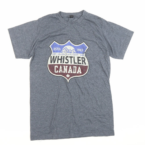DELUXE BY M&O Men's Grey Canada Graphic T-Shirt Size S