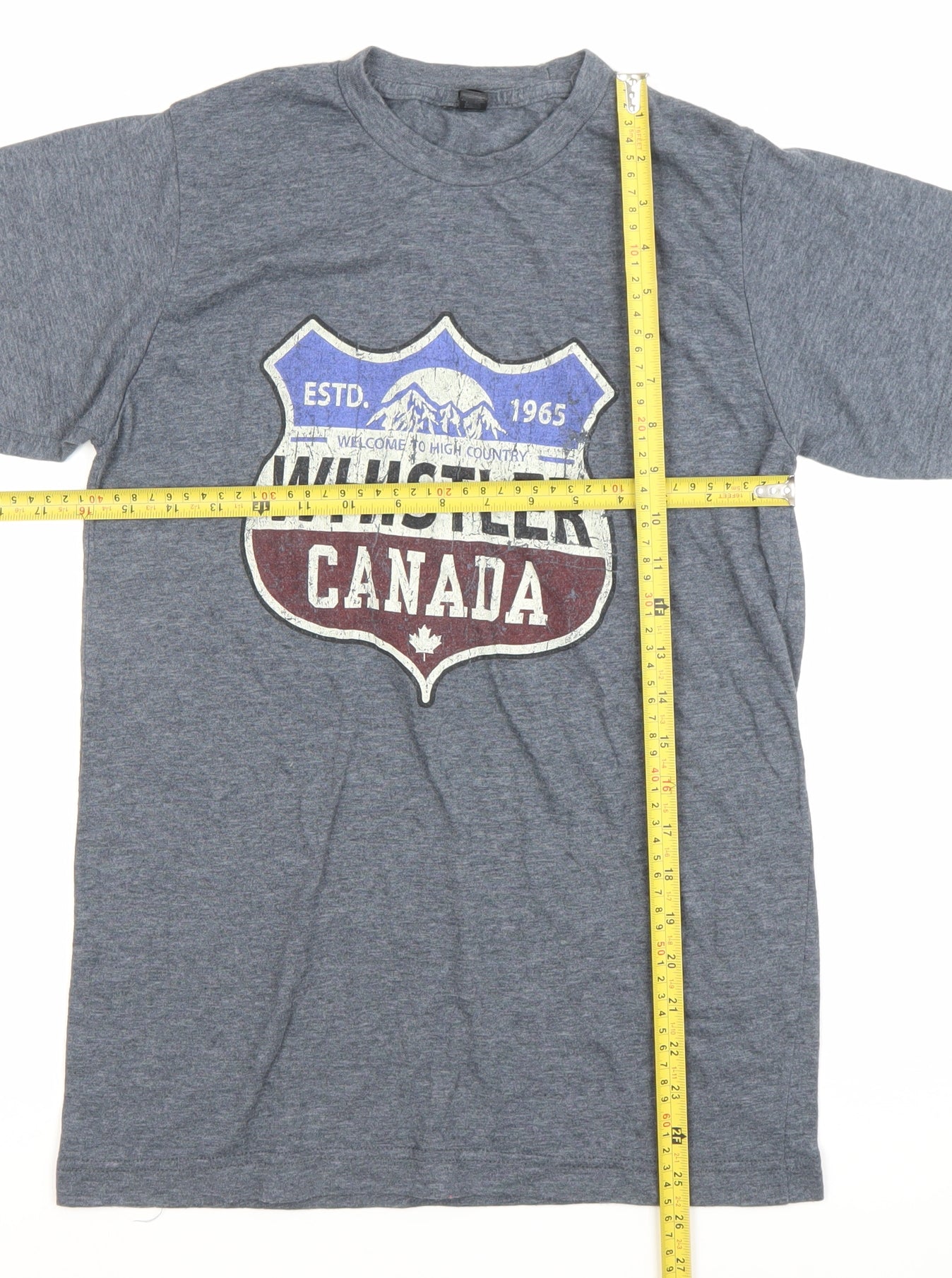 DELUXE BY M&O Men's Grey Canada Graphic T-Shirt Size S