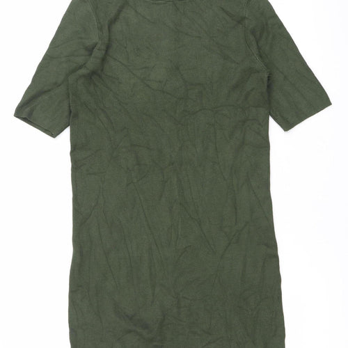 Dorothy Perkins Women’s Green Shift Dress Size 14 Knee Length Half Sleeve