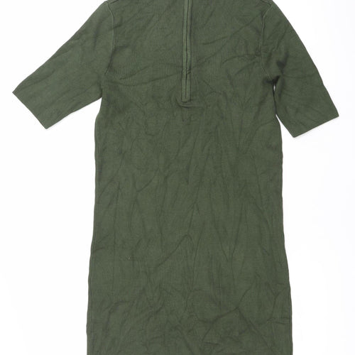 Dorothy Perkins Women’s Green Shift Dress Size 14 Knee Length Half Sleeve