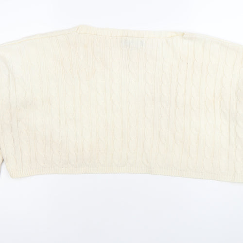 PrettyLittleThing Women’s Ivory Cable Knit Jumper S Regular