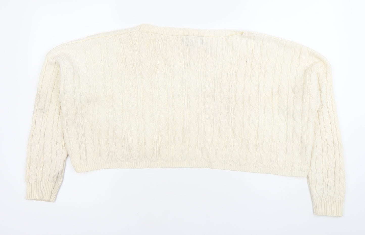 PrettyLittleThing Women’s Ivory Cable Knit Jumper S Regular