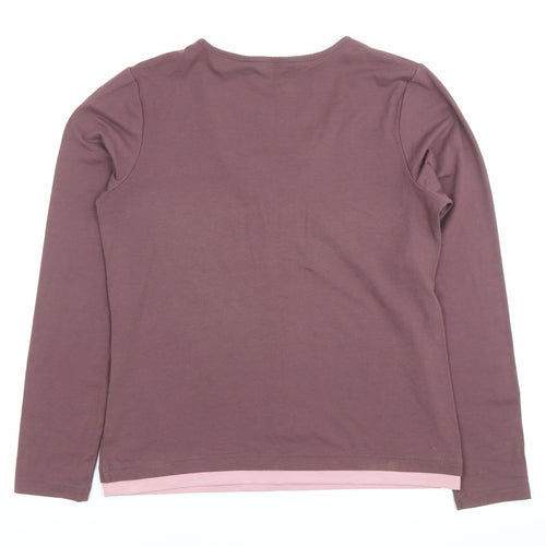 Rohan Womens Purple Long Sleeve V-Neck T-Shirt Top Size S