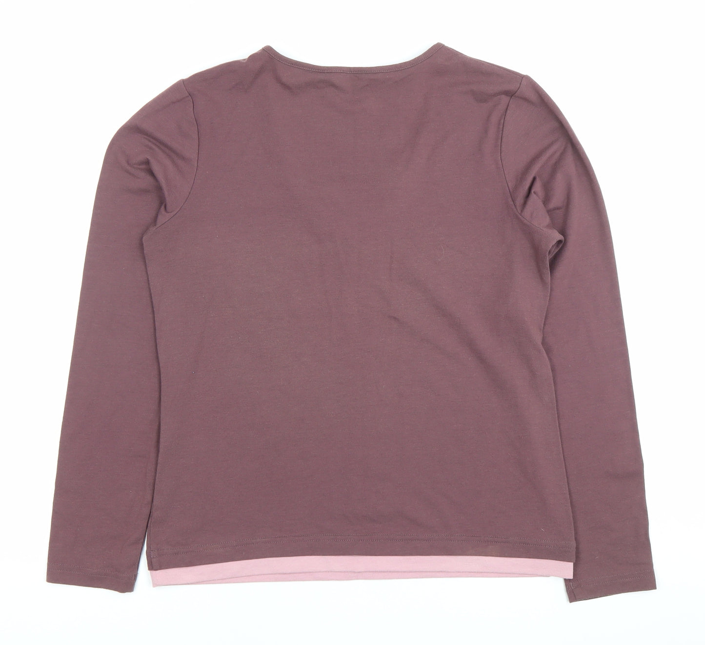 Rohan Womens Purple Long Sleeve V-Neck T-Shirt Top Size S