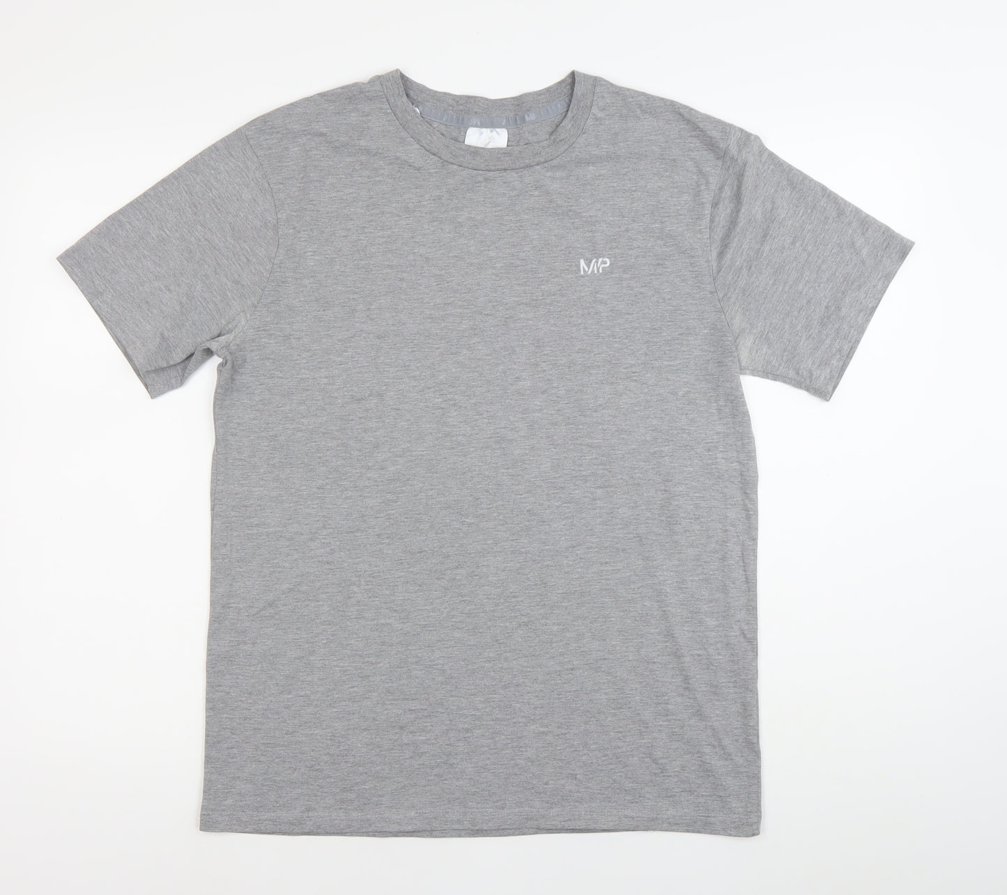 MP Mens Grey Regular Fit Crew Neck Short Sleeve T-Shirt Size M