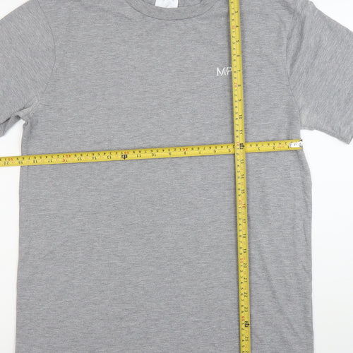 MP Mens Grey Regular Fit Crew Neck Short Sleeve T-Shirt Size M