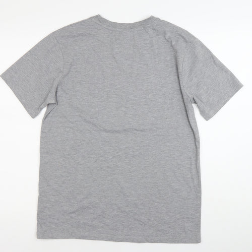 MP Mens Grey Regular Fit Crew Neck Short Sleeve T-Shirt Size M