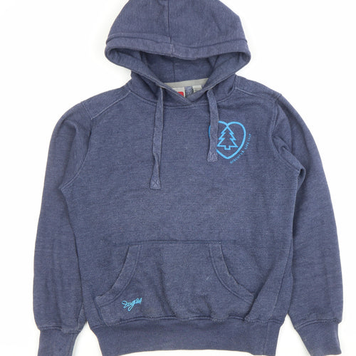 TOG24 Womens Blue Hoodie Size M Cotton Blend Pullover