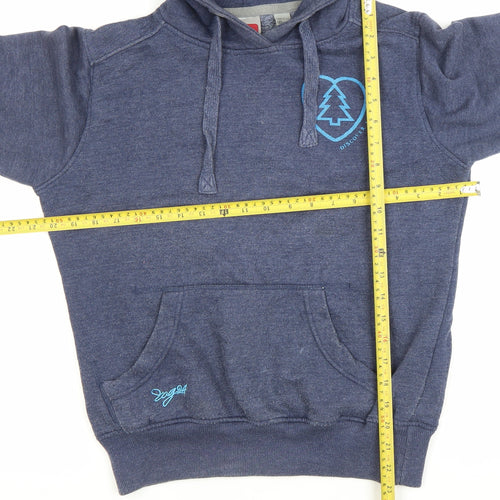 TOG24 Womens Blue Hoodie Size M Cotton Blend Pullover