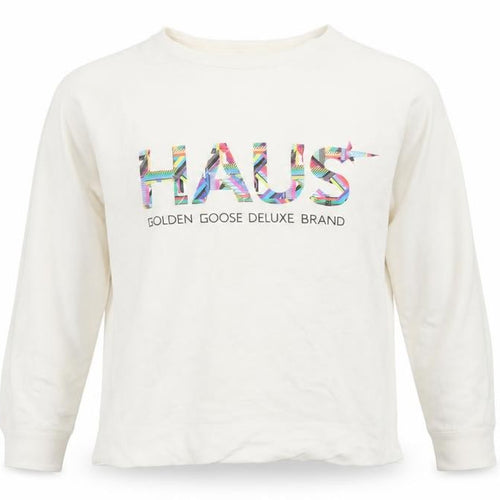 Golden Goose Deluxe Brand Women White XS Pullover Sweatshirt Logo Print