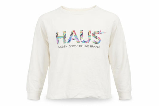 Golden Goose Deluxe Brand Women White XS Pullover Sweatshirt Logo Print