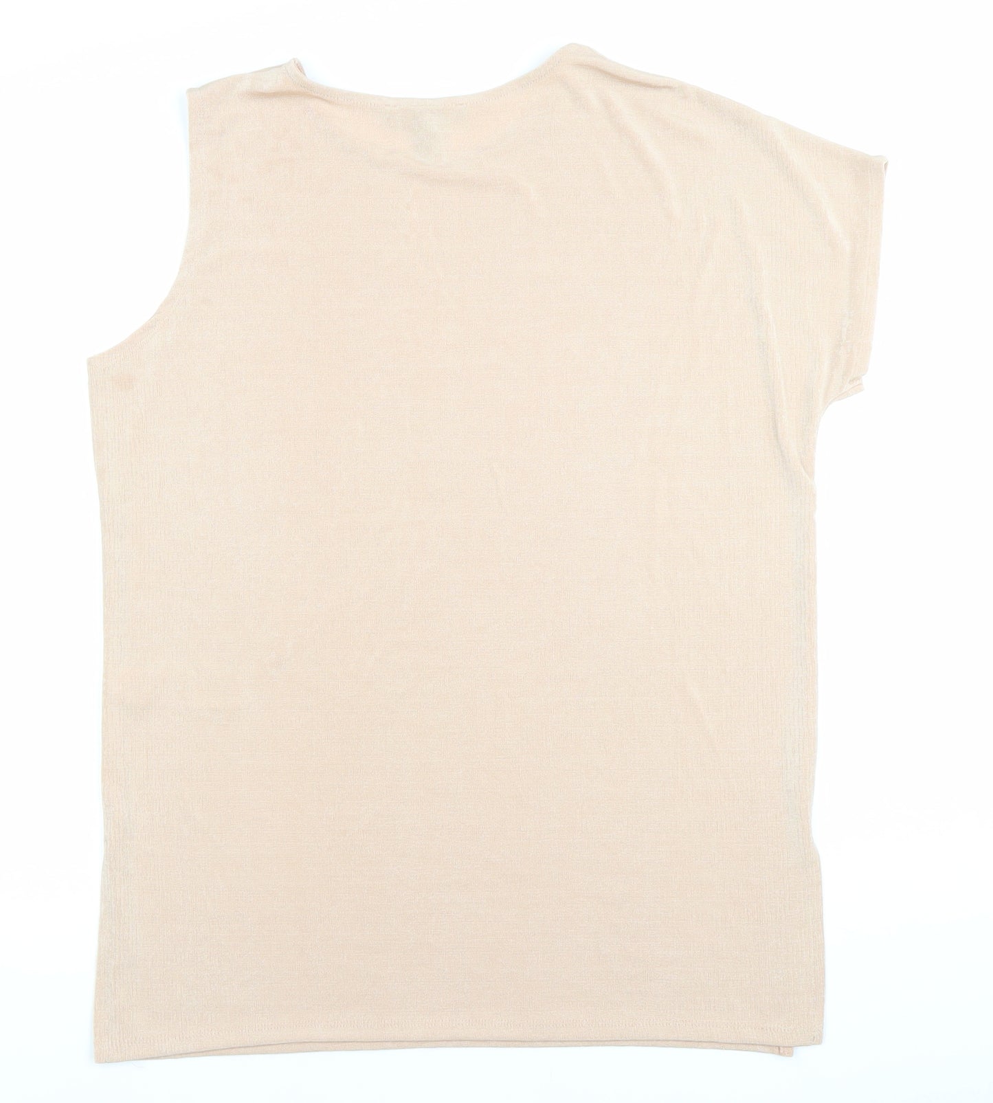 New Look Women’s Beige Size 14 Sleeveless Jersey T-Shirt