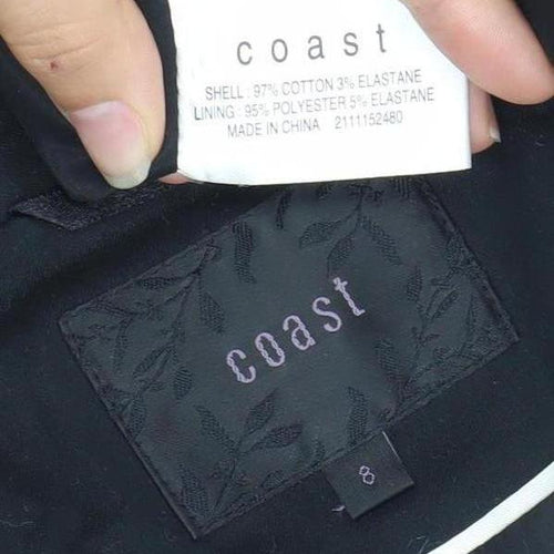 Coast Women’s Black Size 8 Tailored One-Button Blazer Jacket