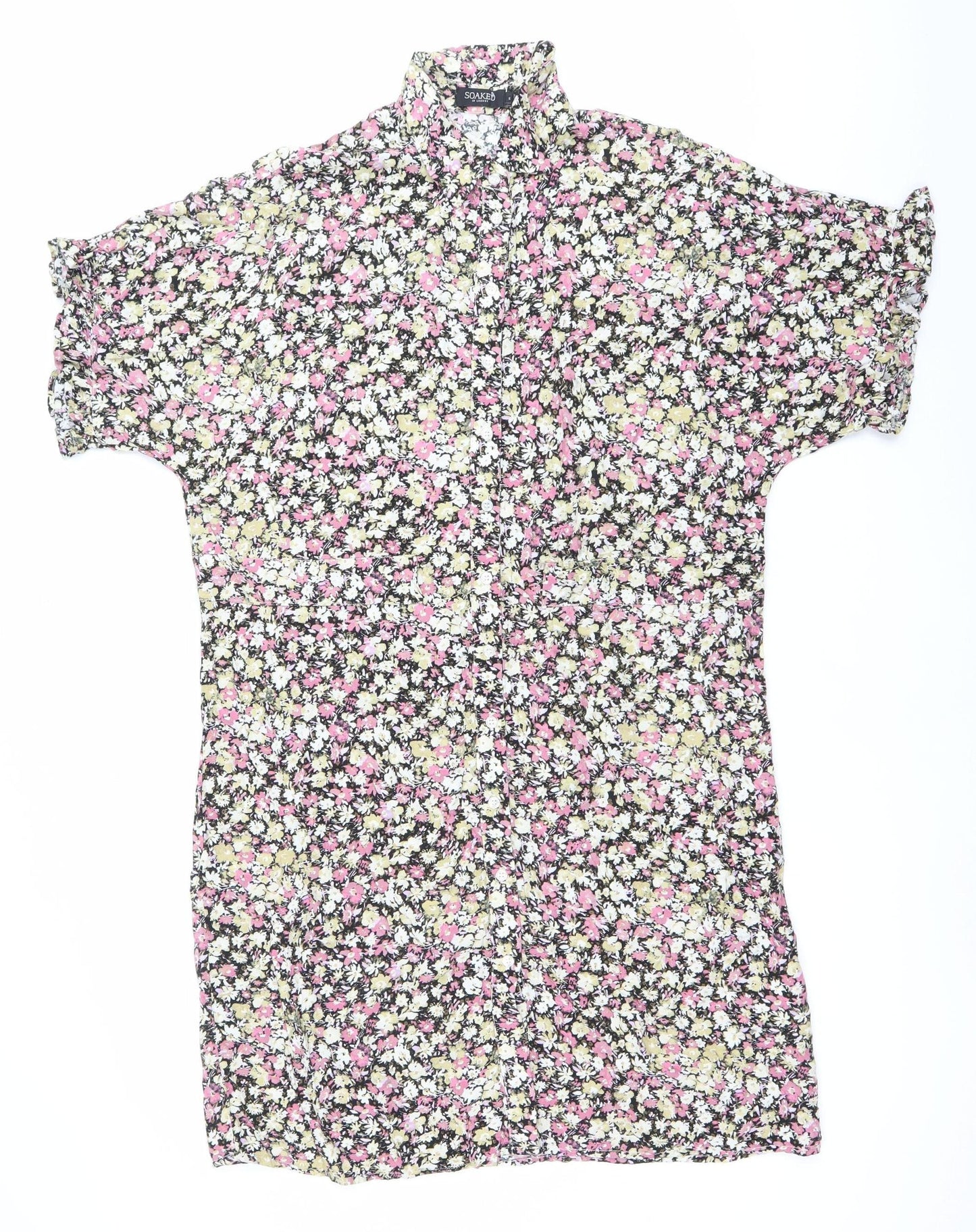 Soaked in Luxury Womens Multicoloured Floral Shift Dress S