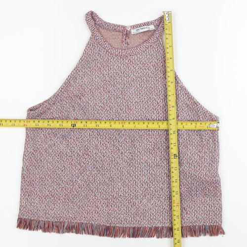 Zara Trafaluc Women’s Multicoloured Halter Knit Cropped Tank Top S