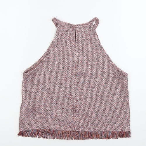 Zara Trafaluc Women’s Multicoloured Halter Knit Cropped Tank Top S