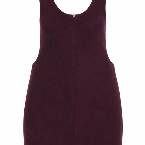 New Look Womens Purple Bodycon Mini Dress UK 8 Scoop Neck Zip