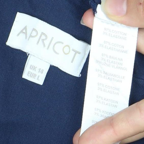 Apricot Womens Blue Size 14 Sheath Dress Sleeveless Workwear