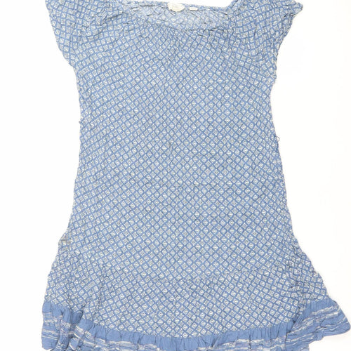 Fat Face Women’s Blue Knee Length Shift Dress Size 12 Viscose