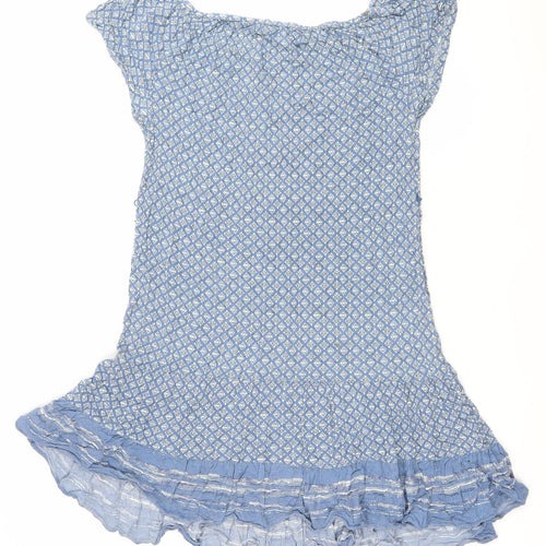 Fat Face Women’s Blue Knee Length Shift Dress Size 12 Viscose