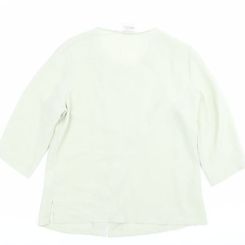 Eastex Womens Green Beaded Embroidered Tunic Blouse UK 10